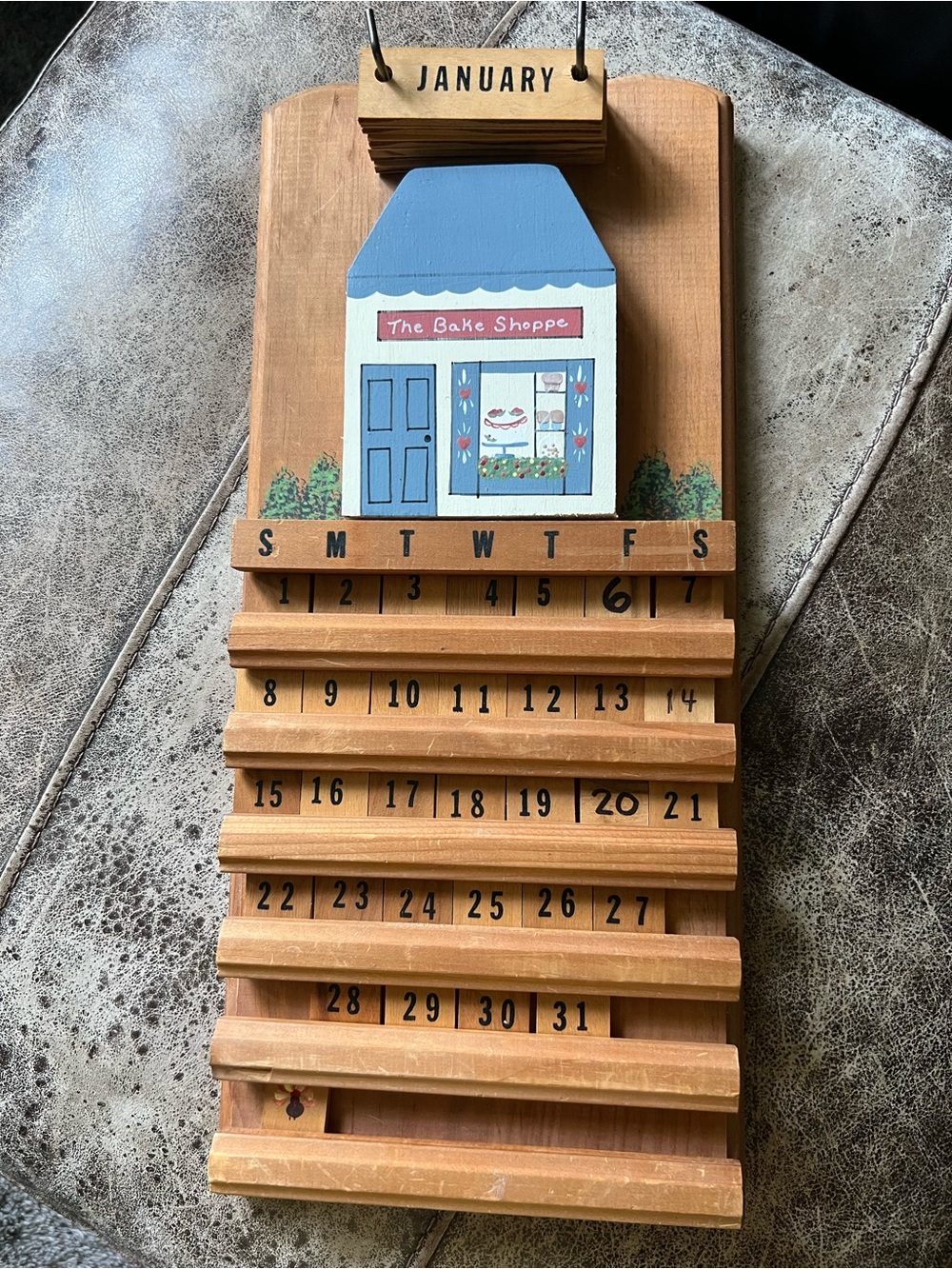 Wooden Perpetual Vintage Calendar
